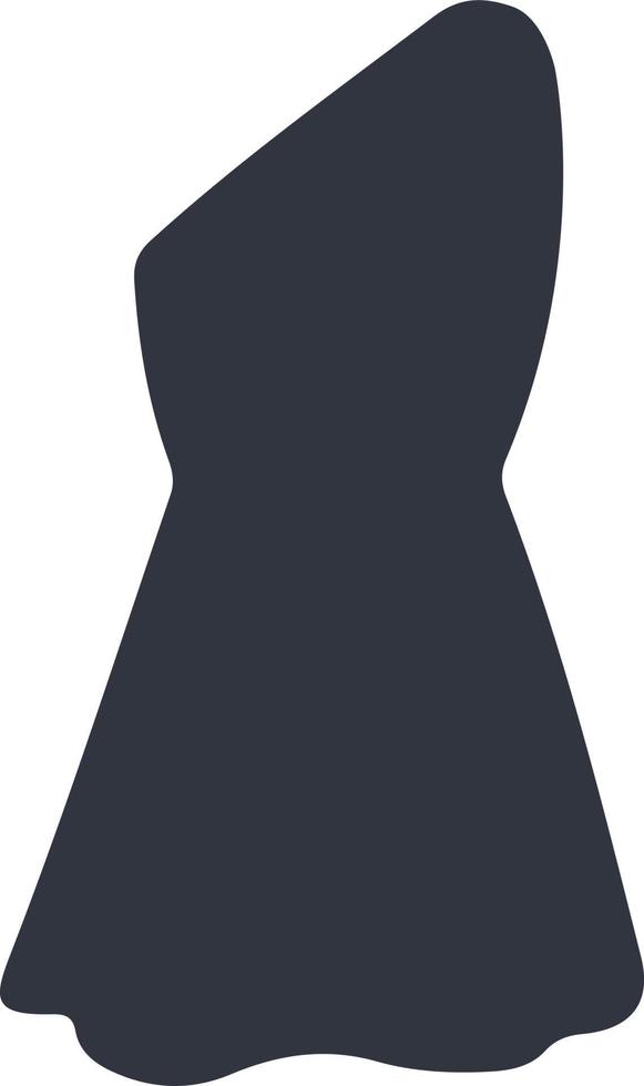 One shoulder dress, illustration, vector, on a white background. vector