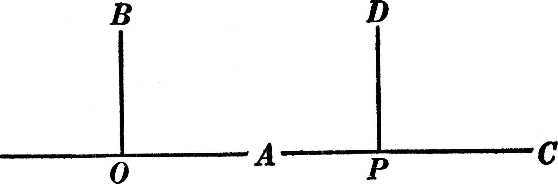 Equal Right Angles, vintage illustration vector