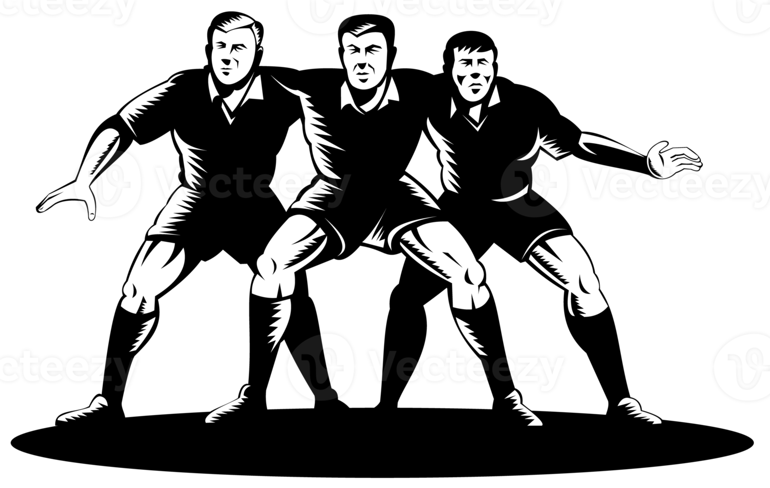 rugby player forward pack in a scrum png