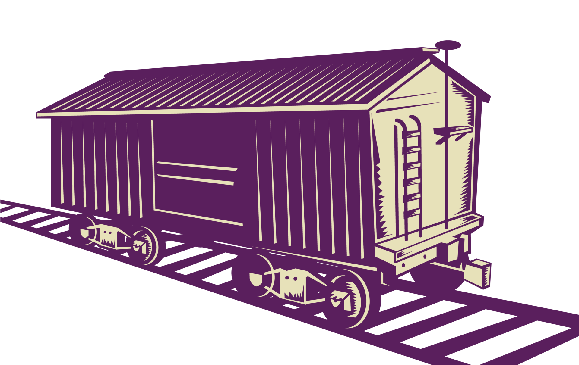 Boxcar of a cargo train 13790449 PNG