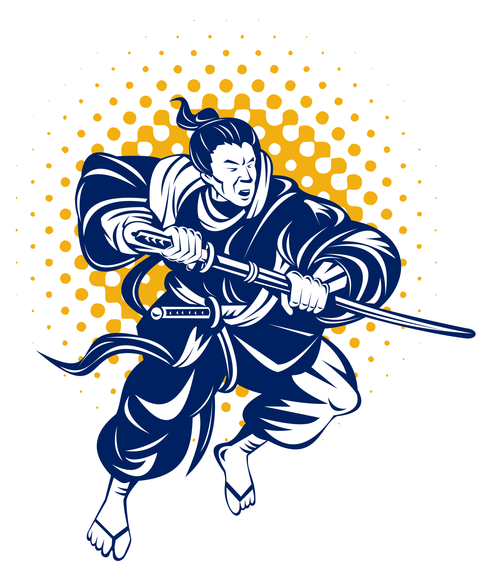 Japanese samurai warrior fighting 13790457 PNG