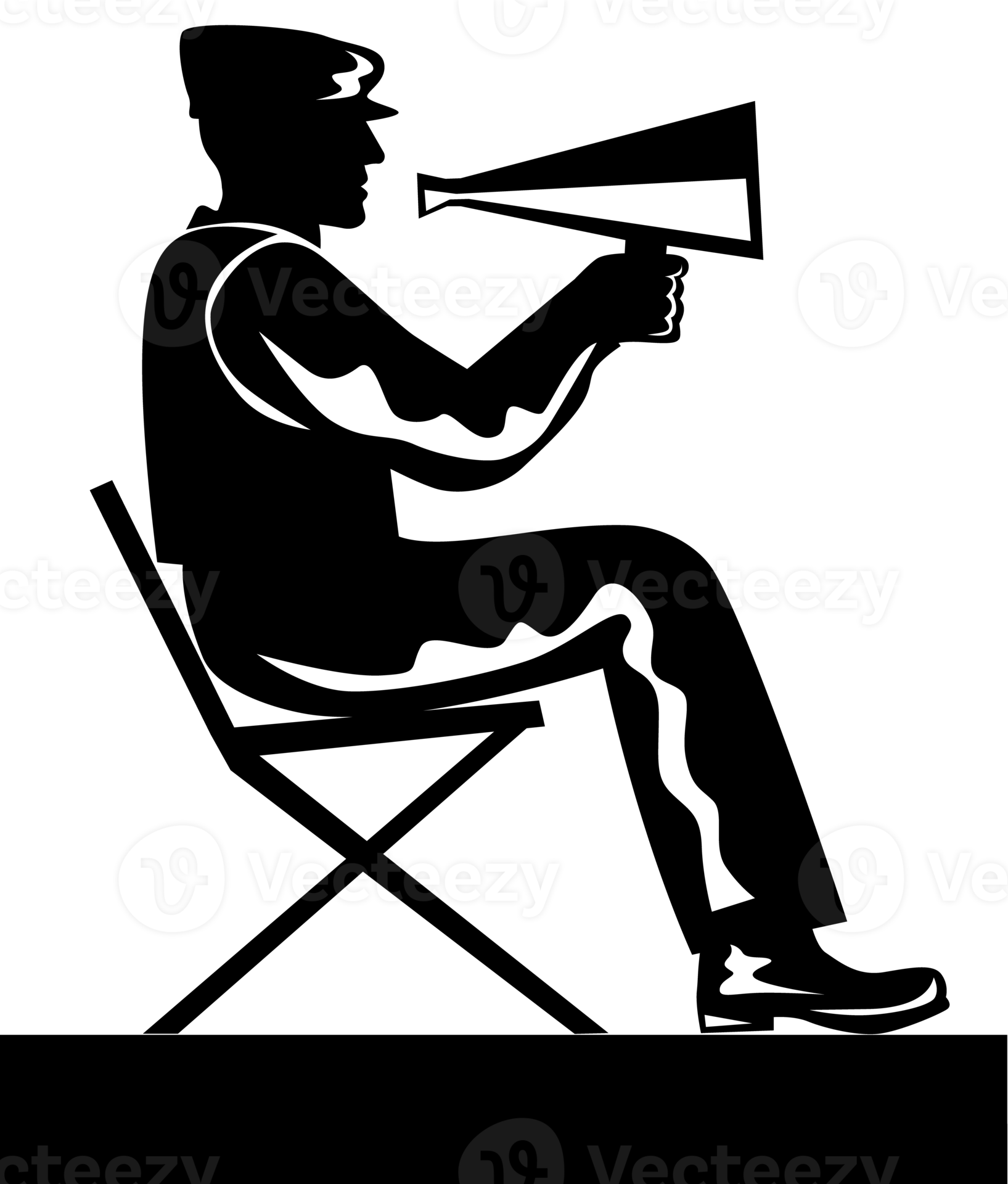 Director with Megaphone 13790467 PNG