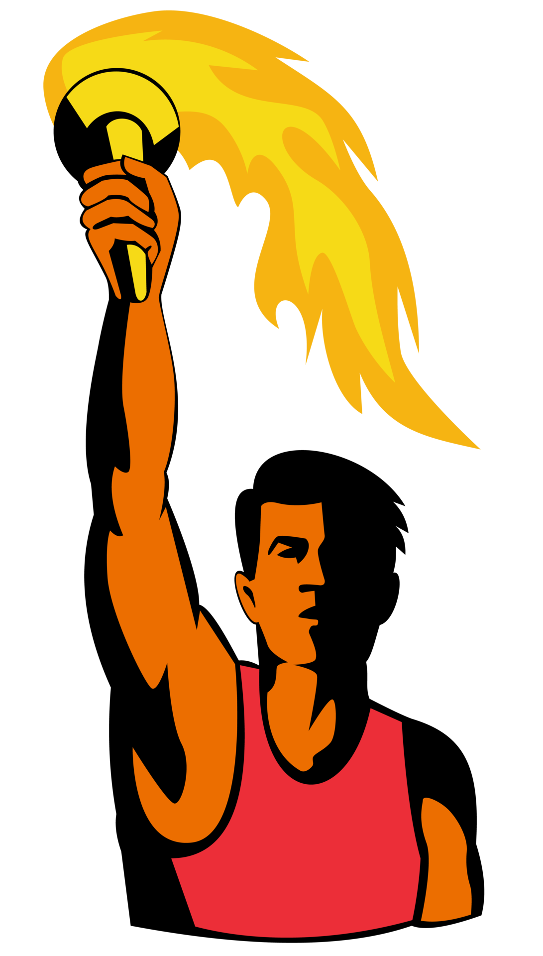 athlete with flaming torch 13790468 PNG