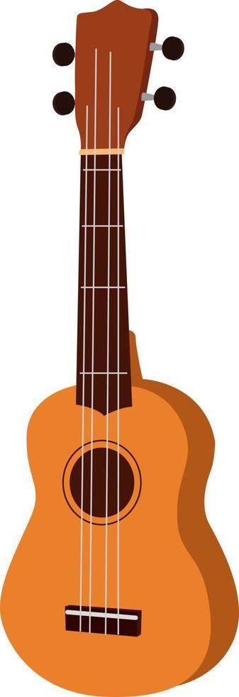 Acoustic guitar, illustration, vector on white background