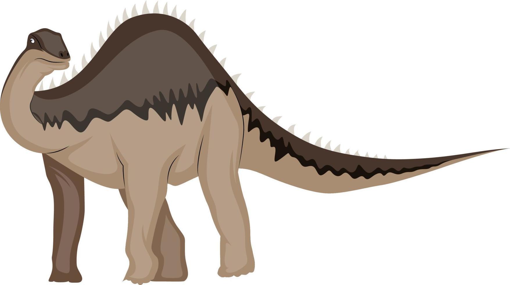 Diplodocus, illustration, vector on white background.