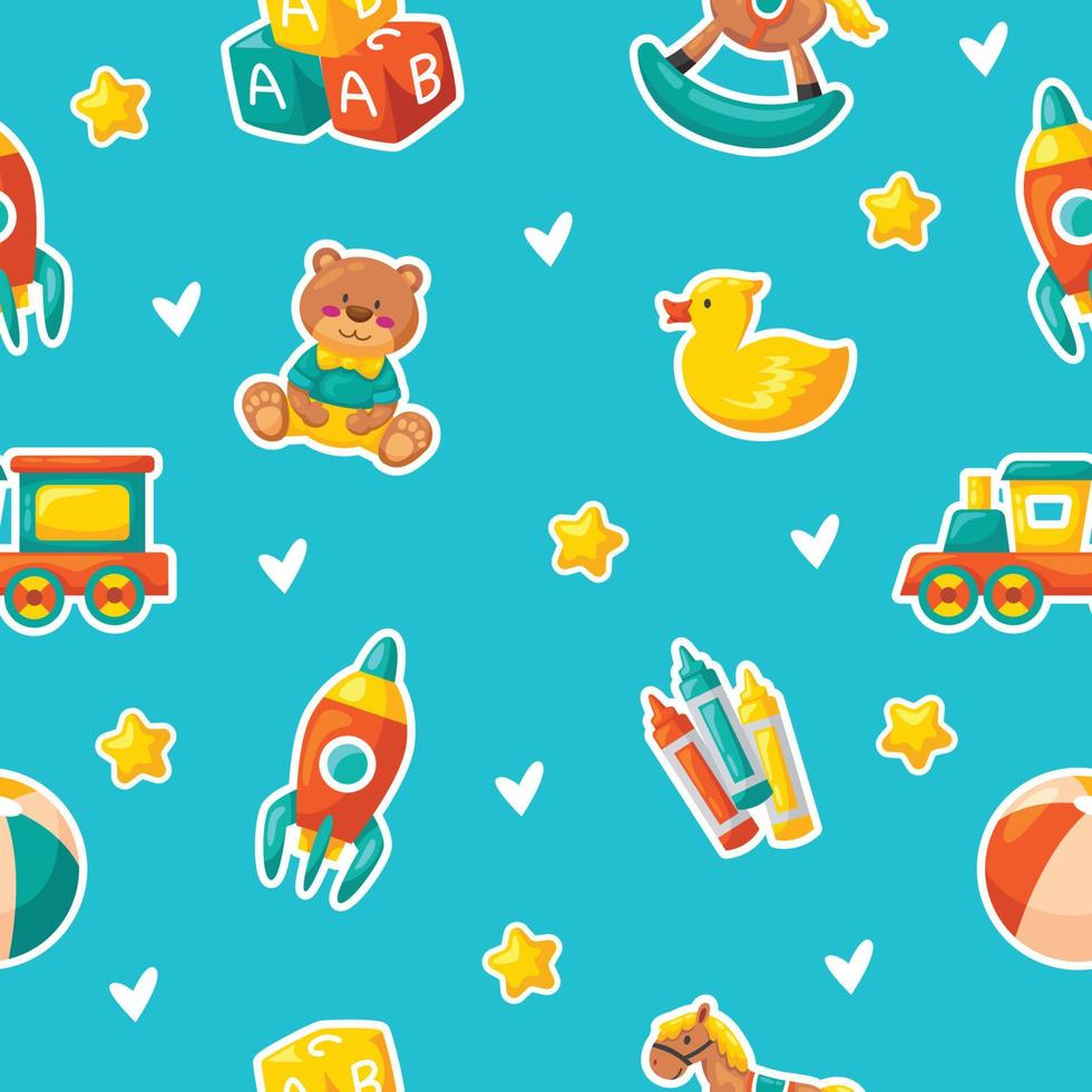 Children Day Seamless Pattern Background vector