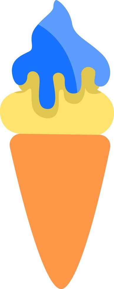 Birthday ice cream, icon illustration, vector on white background