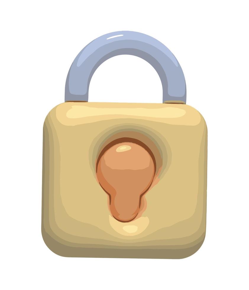 padlock 3d style vector