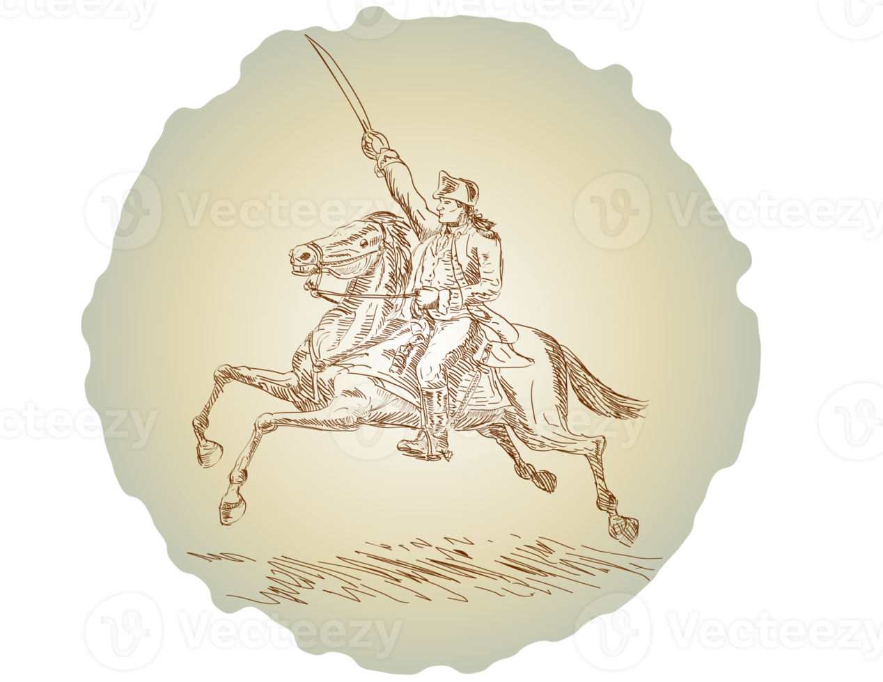 American revolution soldier riding horse png