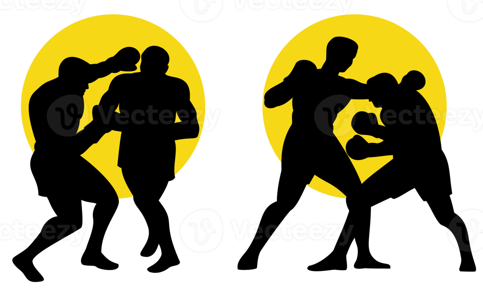 boxer connecting knockout punch png