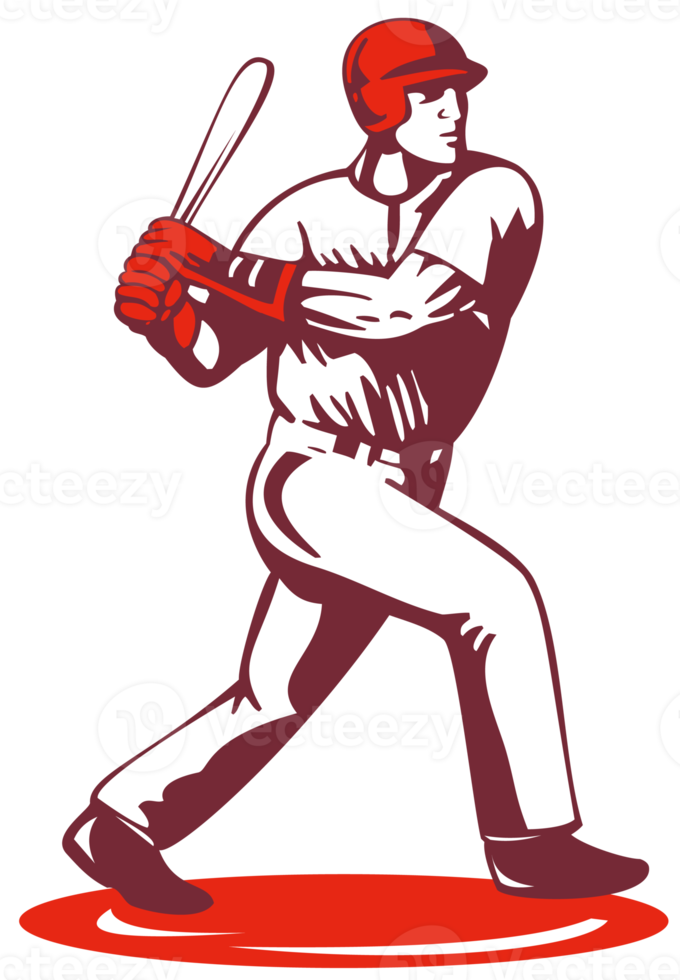 Baseball Player Retro png