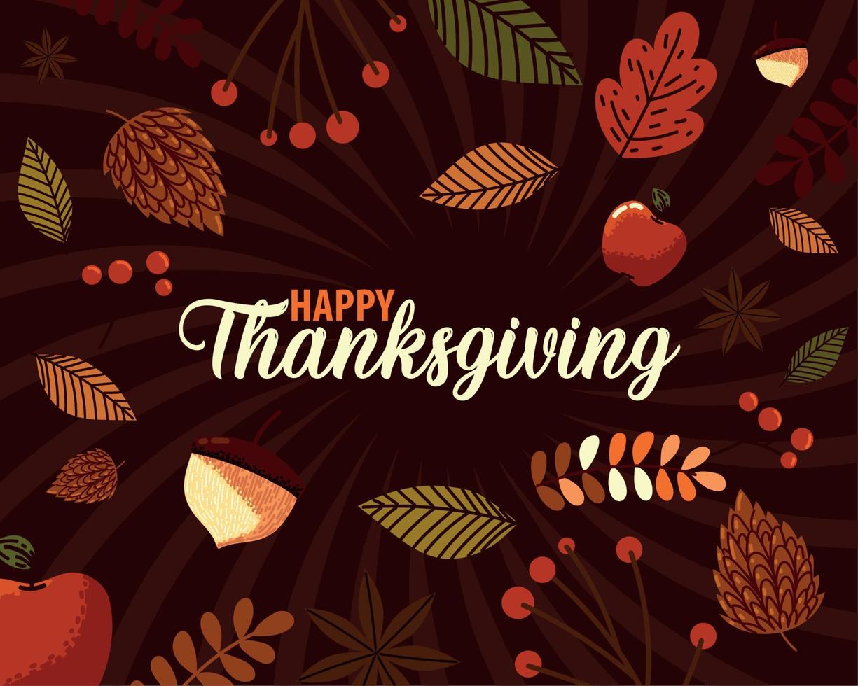 happy Thanksgiving banner style vector