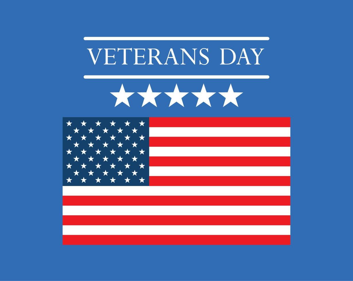 veterans day event card vector