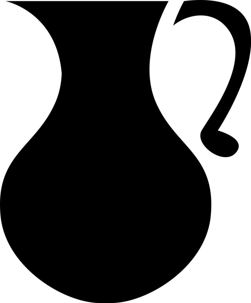 Black jug, illustration, vector on a white background