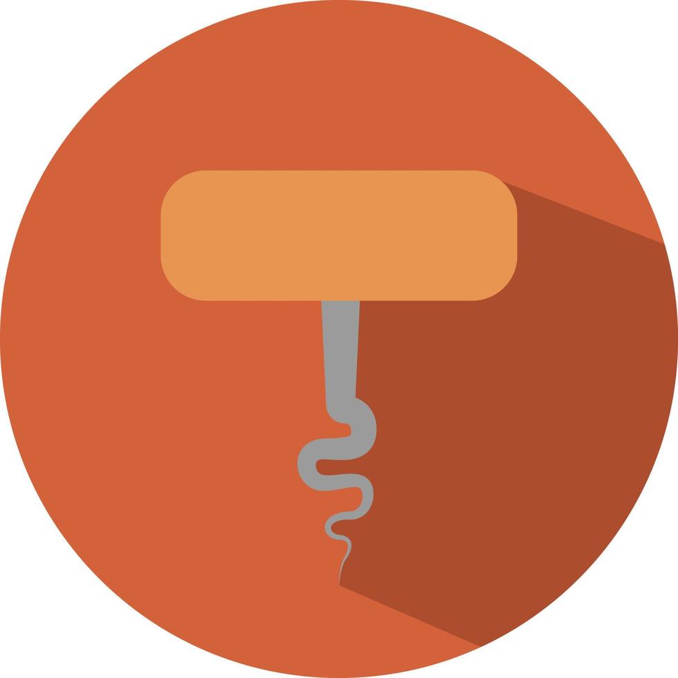 Wine corkscrew, illustration, vector on white background.