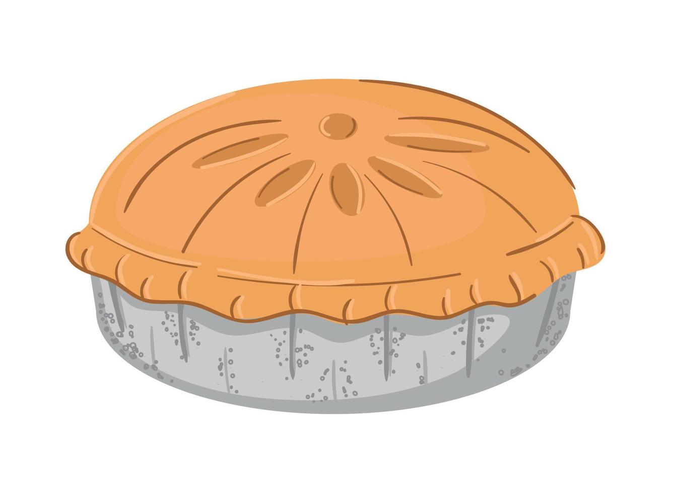 pumpkin cake icon vector