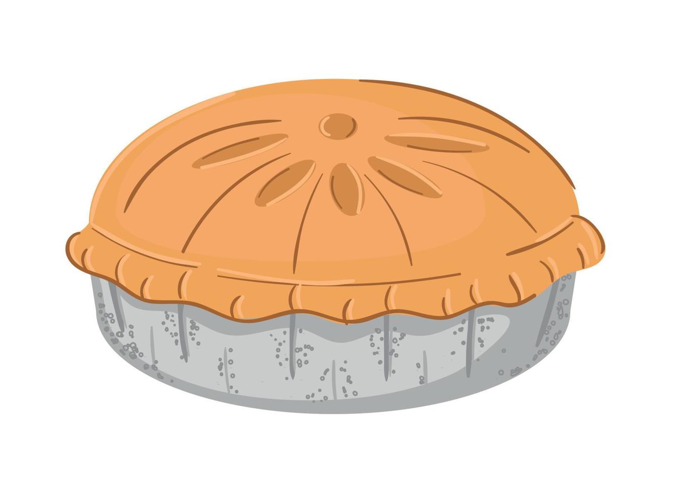 icono de pastel de calabaza vector