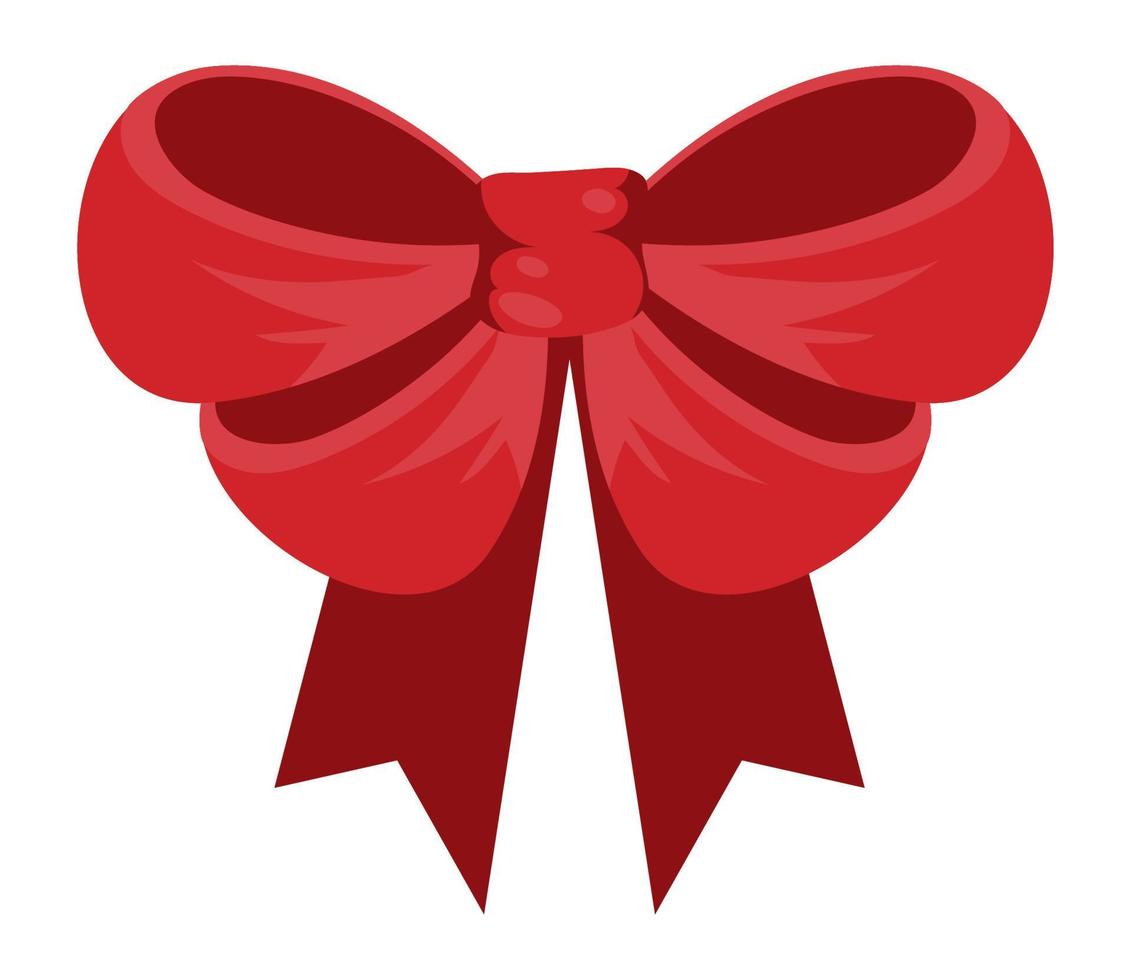 red gift bow vector