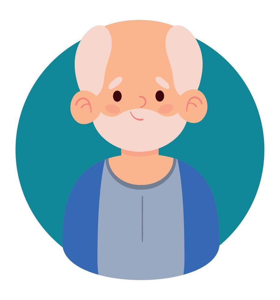 old man avatar vector