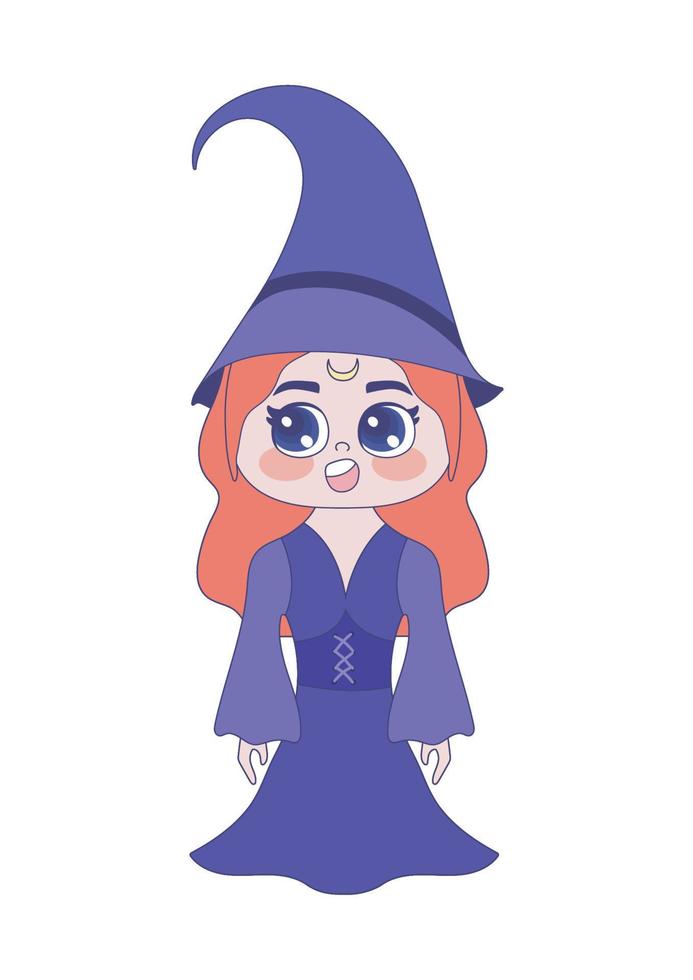 halloween cute witch vector