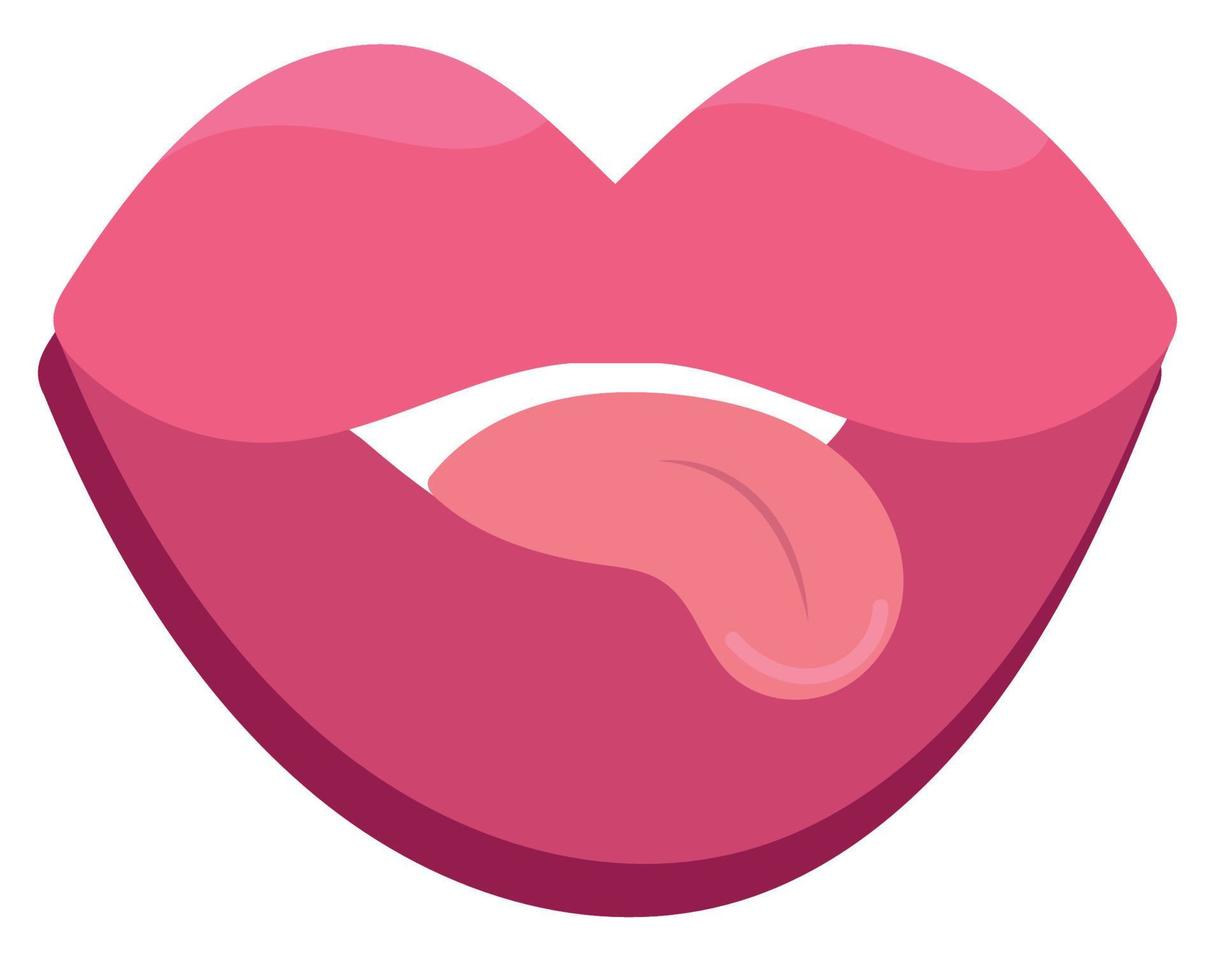 90s retro mouth vector