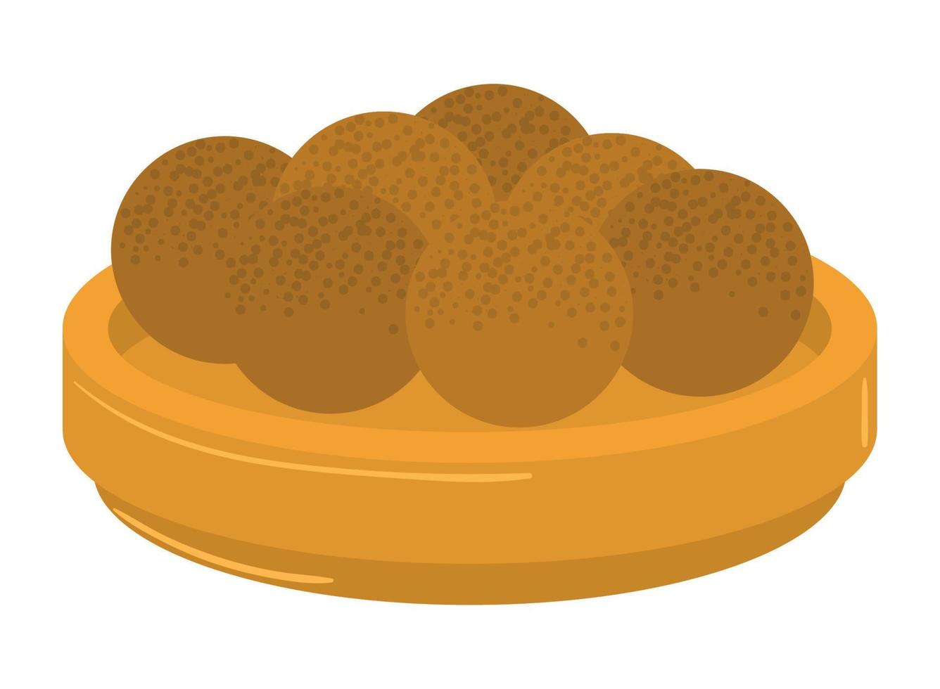 arabic food in dish icon vector