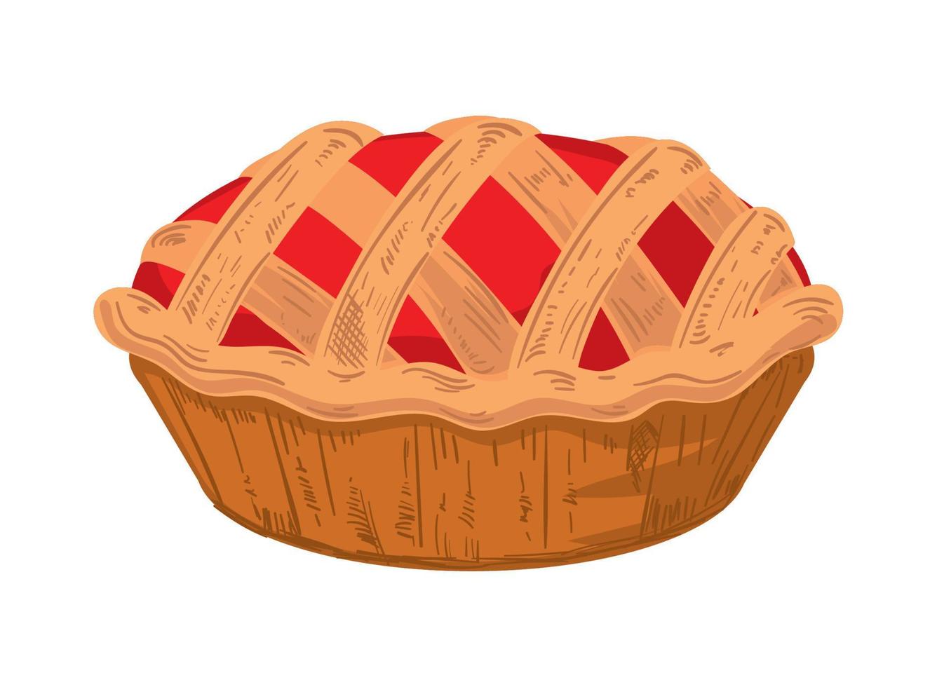cake pie dessert vector