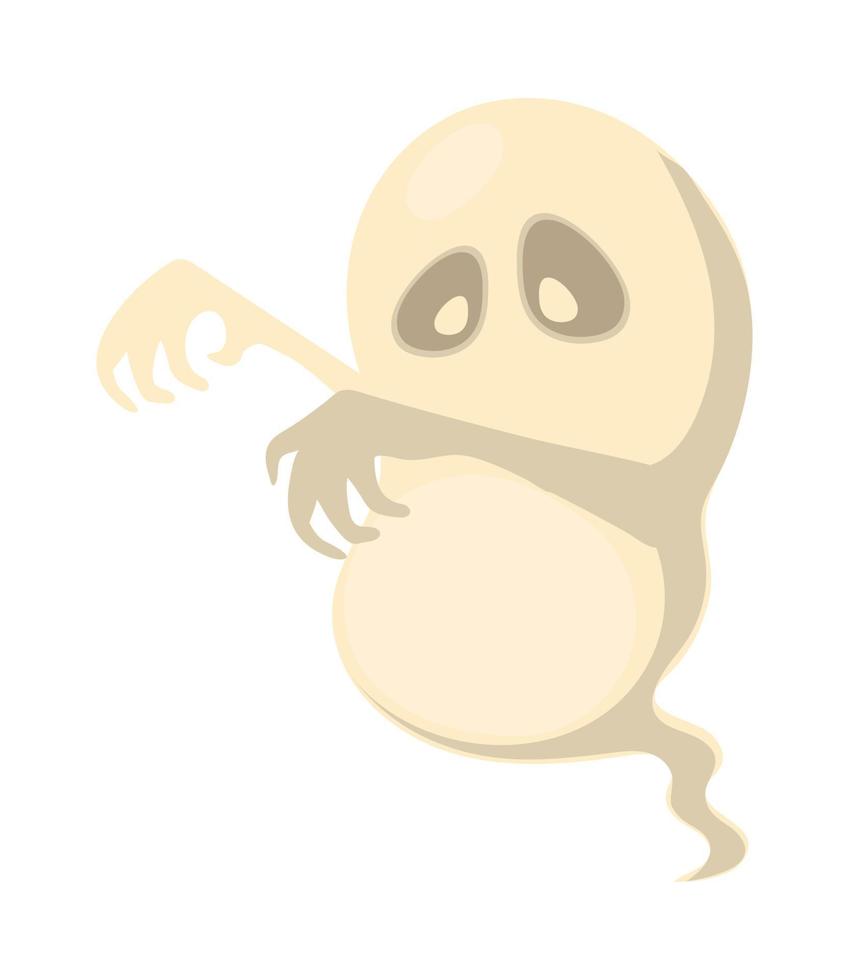 personaje fantasma de halloween vector