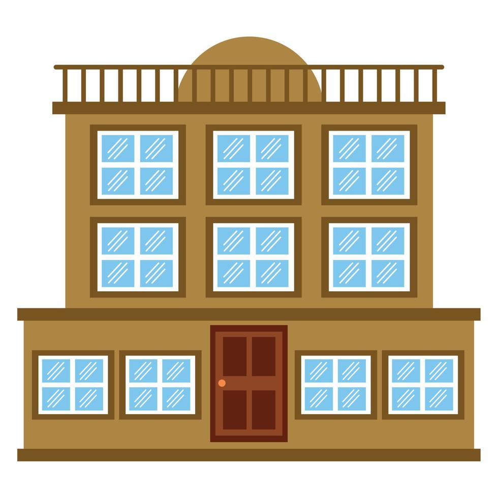 urban building icon vector