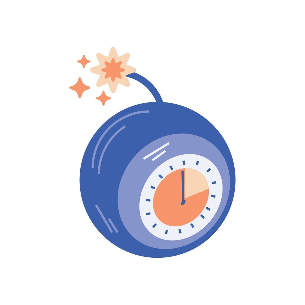 bomb and clock vector