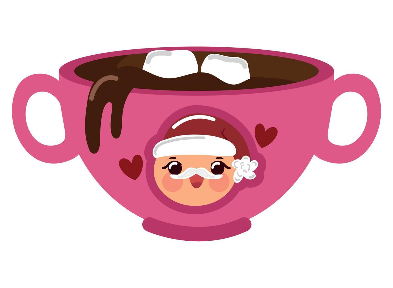 hot cocoa for christmas vector