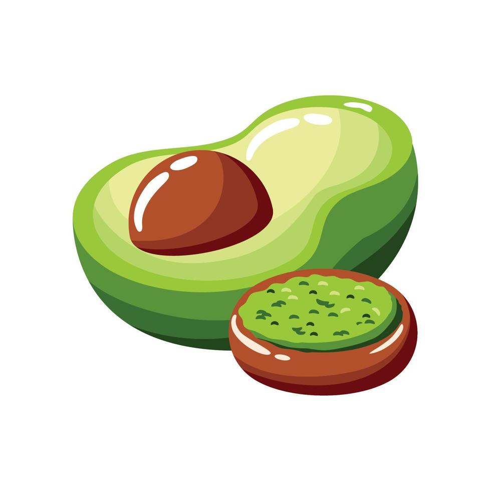 guacamole sauce mexican food vector