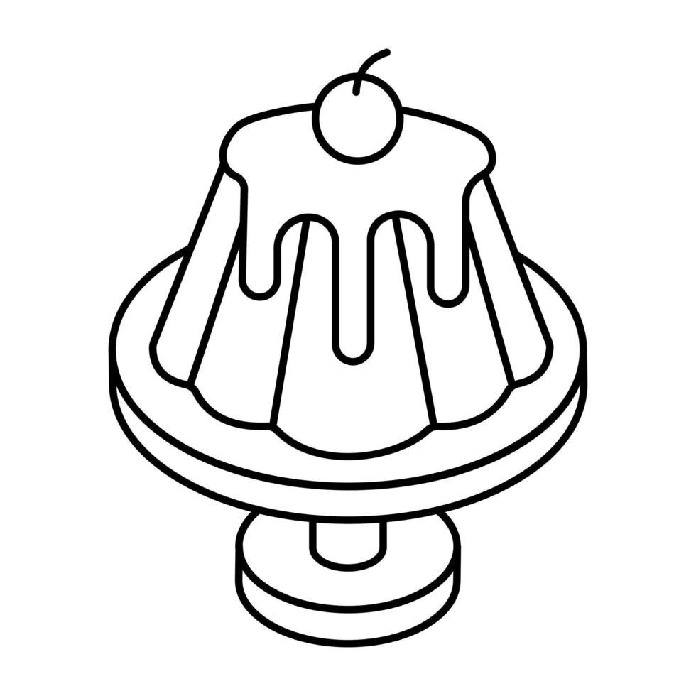 A perfect design icon of jelly cake vector