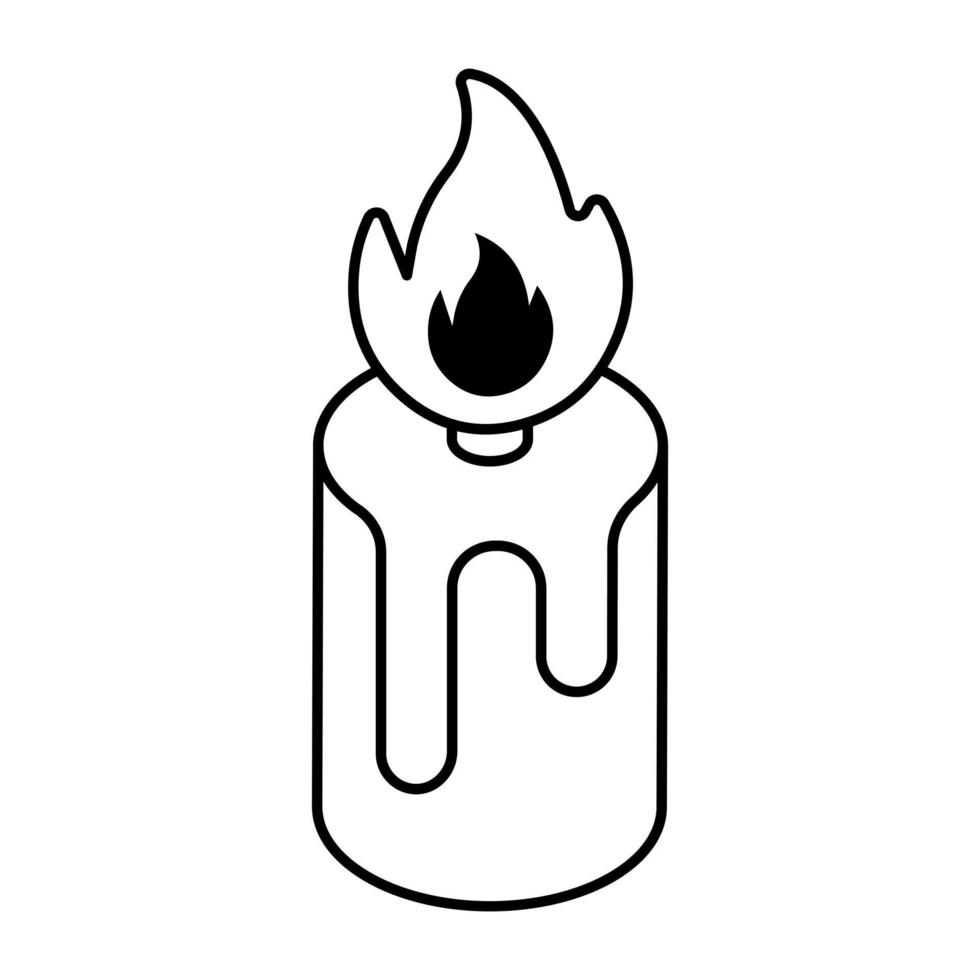 An icon design of candle vector