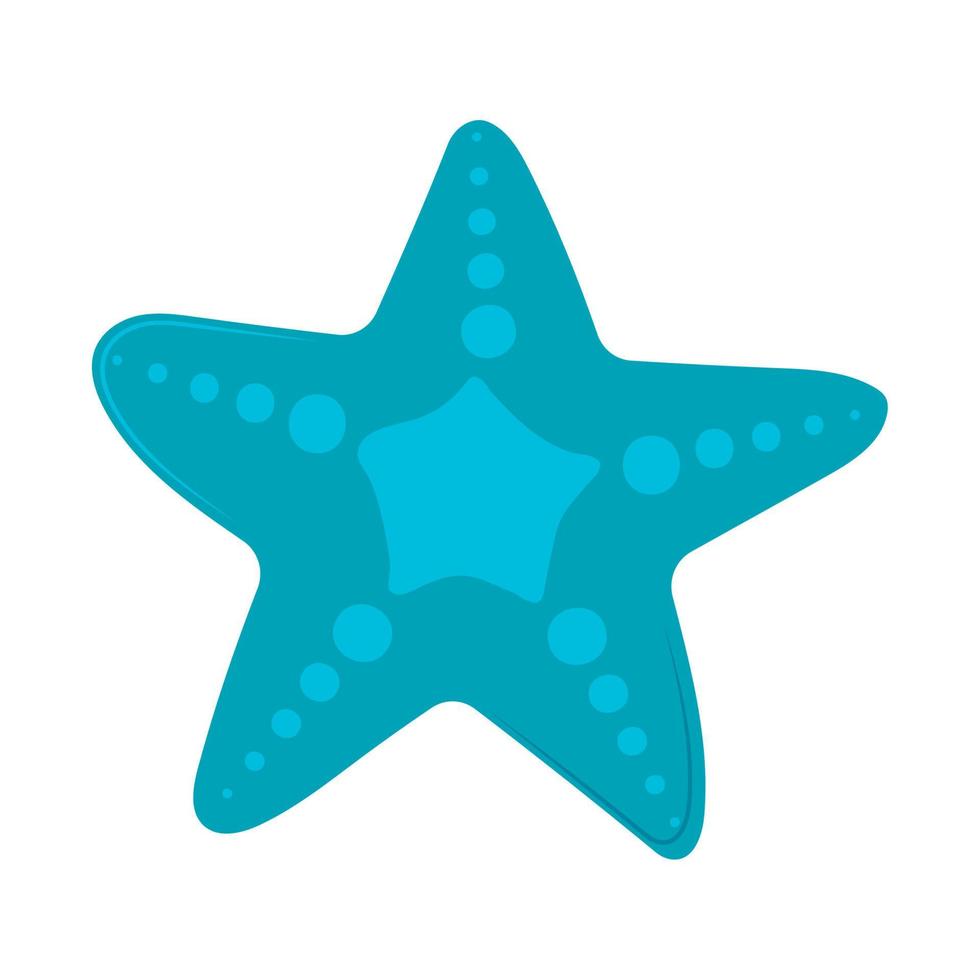 starfish sea life icon vector