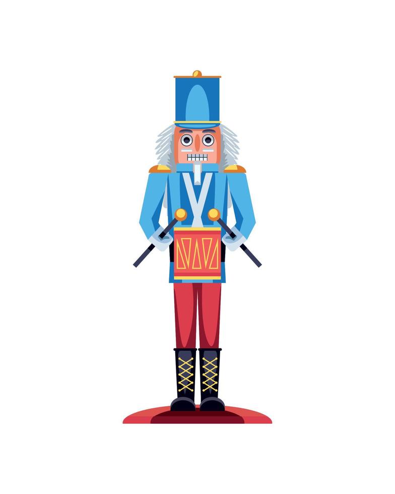 nutcracker with drum vector