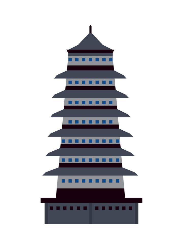 korea pagoda temple vector