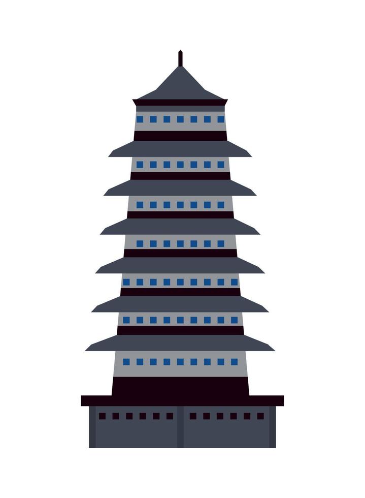 korea pagoda temple vector