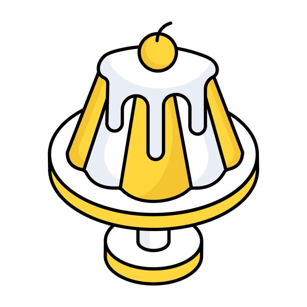 A perfect design icon of jelly cake vector