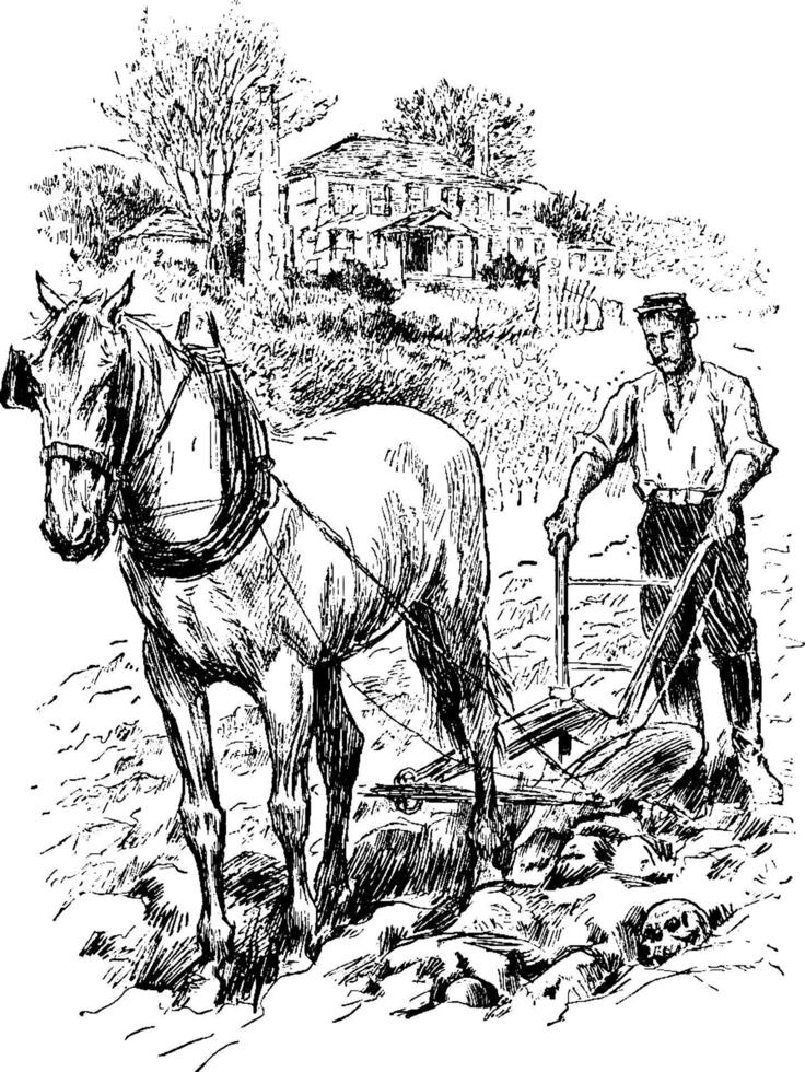 After Appomattox, vintage illustration. vector