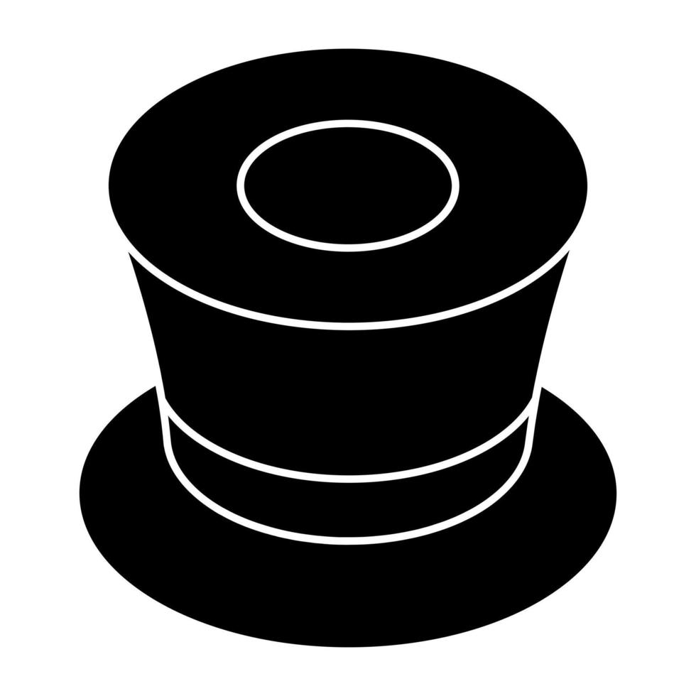 un hermoso icono de diseño de sombrero de mago vector