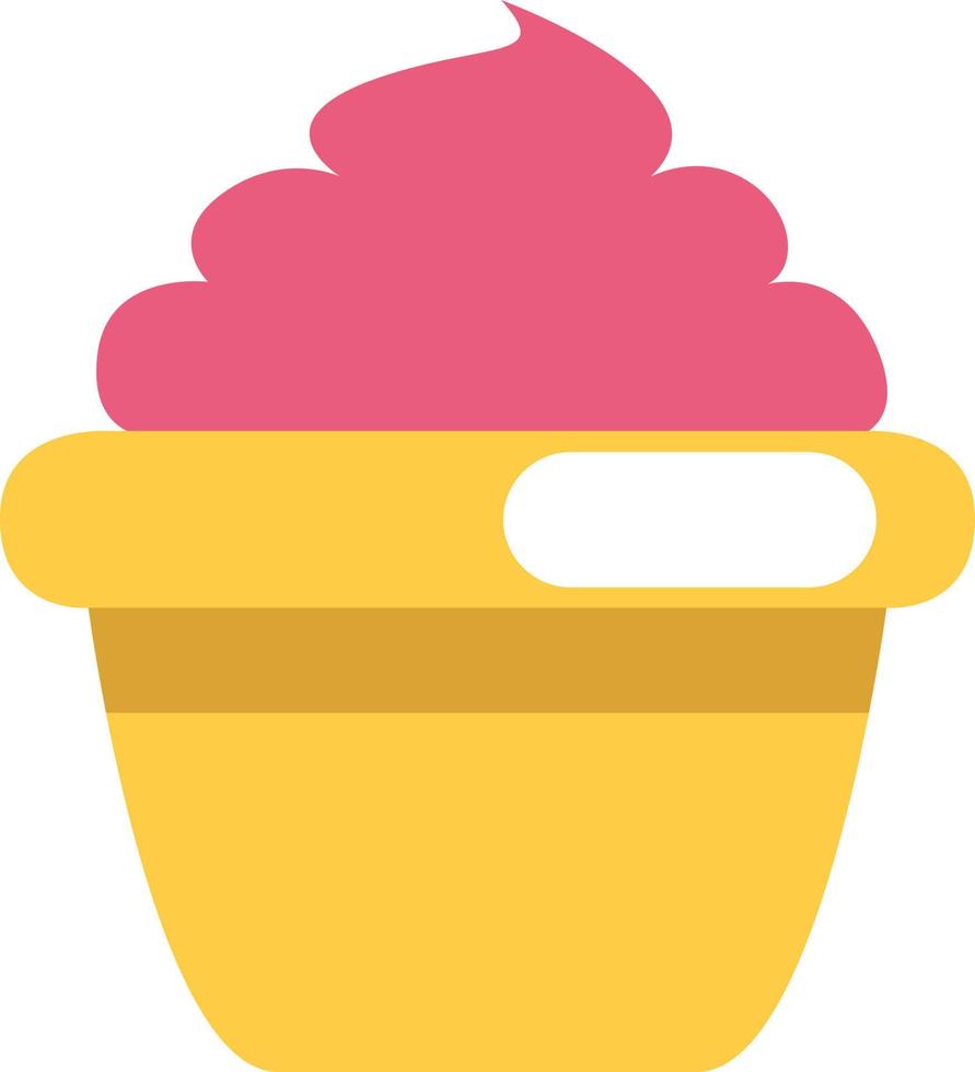 Party cupcake, illustration, vector on a white background.