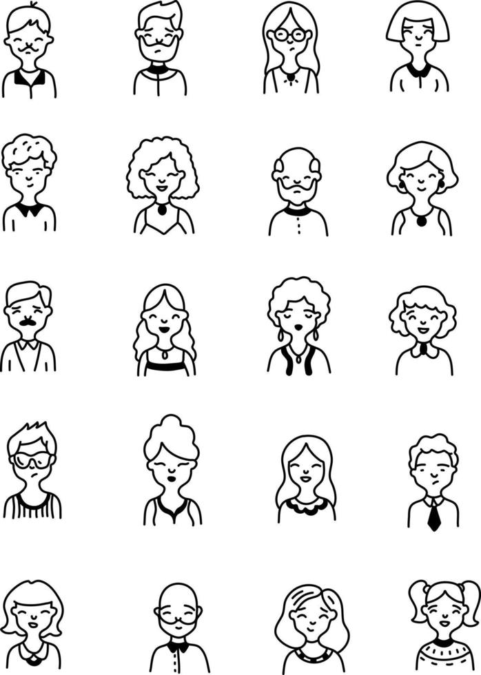 Different persons, illustration, vector on a white background