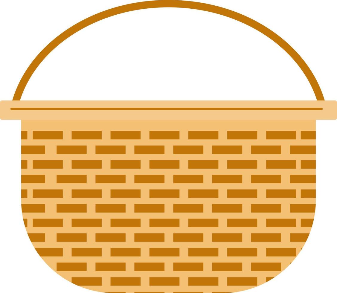 Cartoon woven basket vector