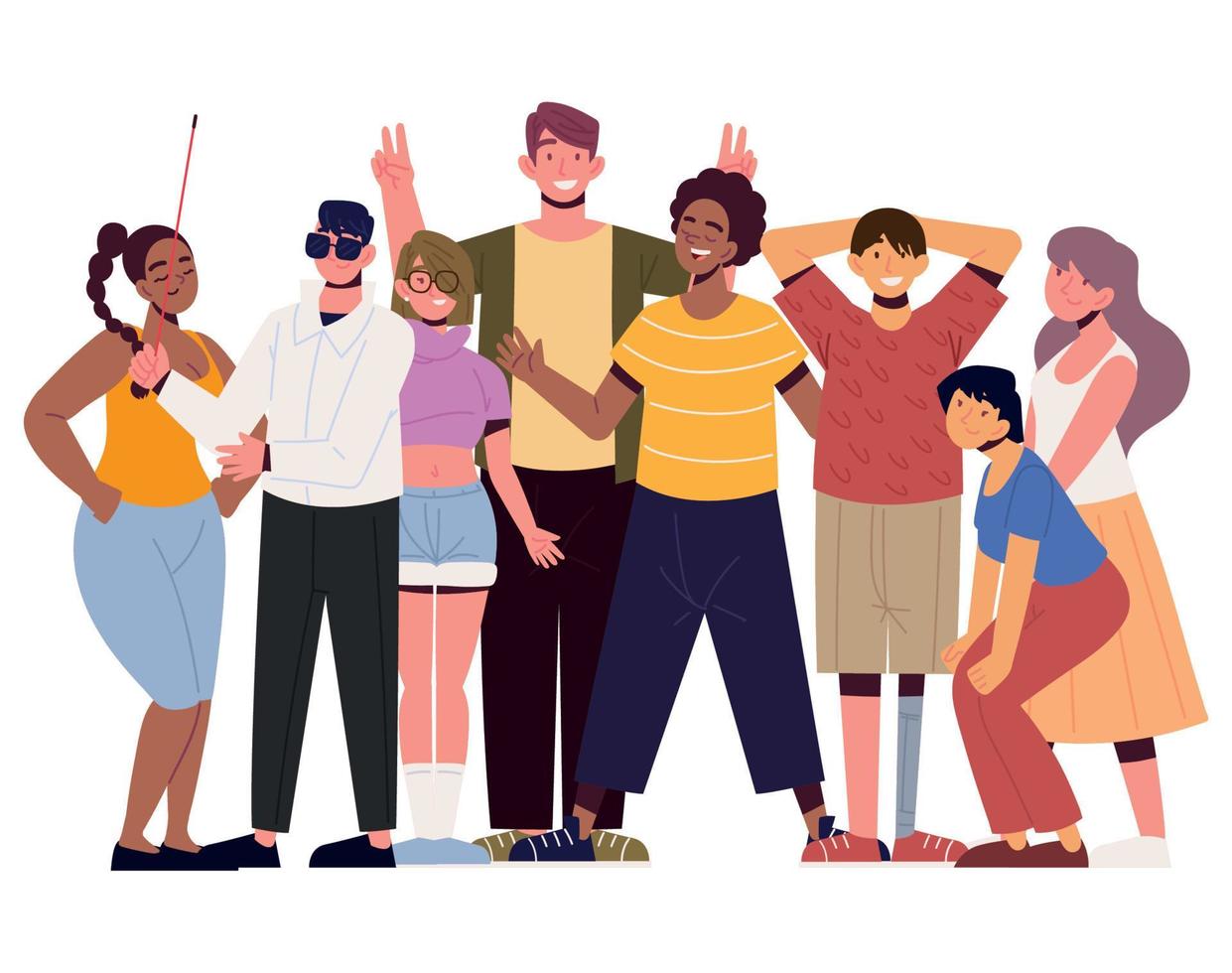 diversity people characters vector