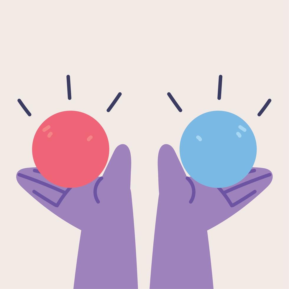 difficult choice, theme vector