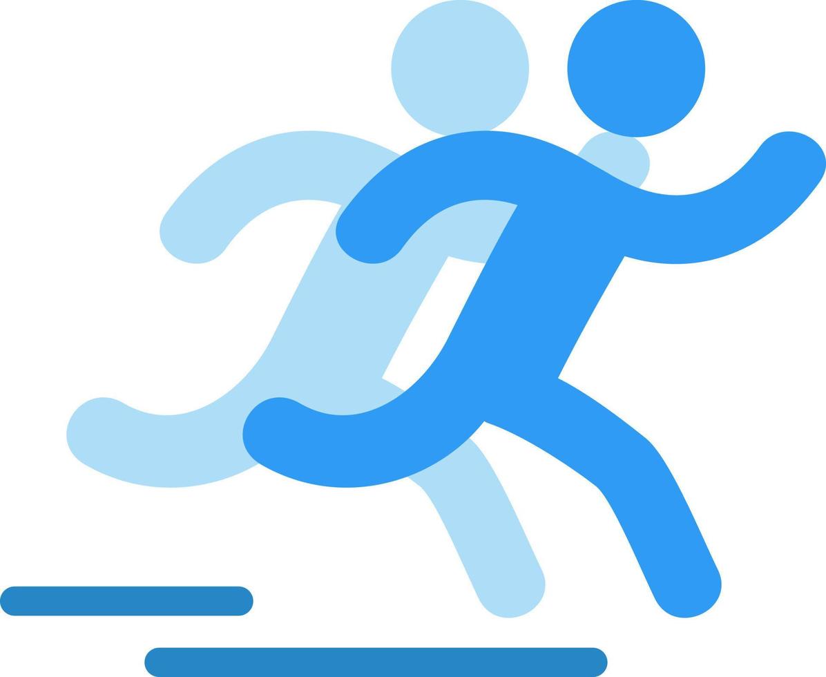 Running on 100m, illustration, vector, on a white background. vector