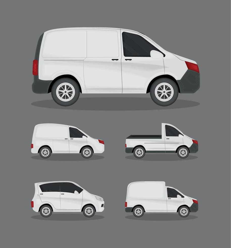 mockup cars, icons vector