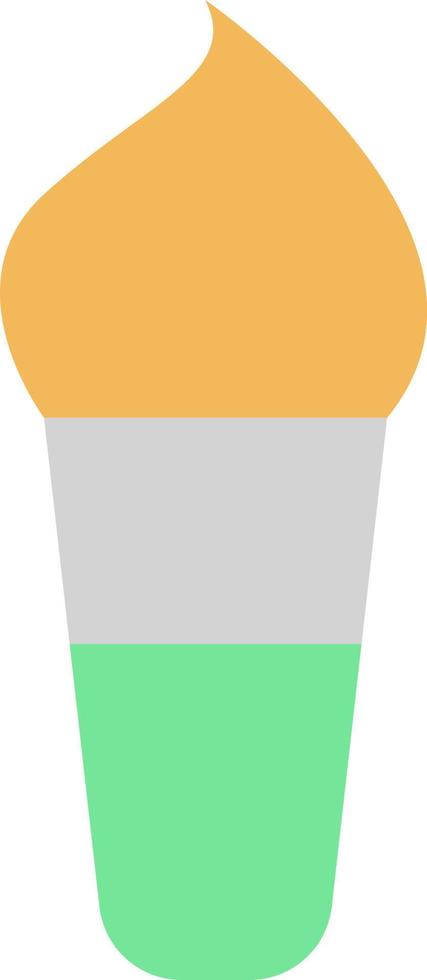 Small art brush, illustration, vector on a white background.
