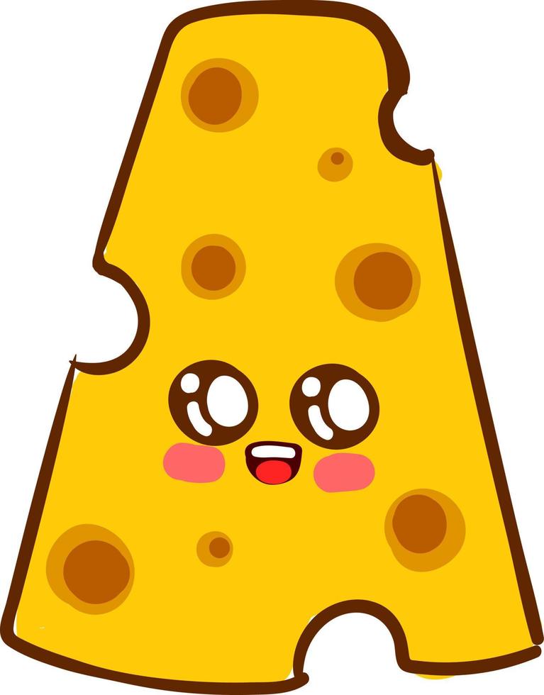 Cute cheese, illustration, vector on white background 13791677 Vector